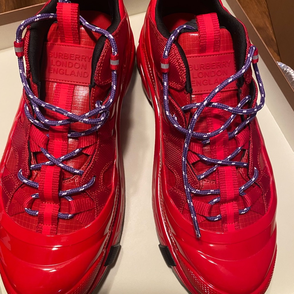 Burberry Red Athletic Shoes